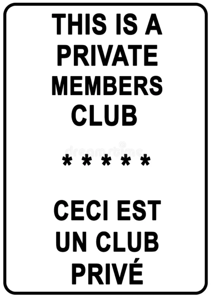members only private club